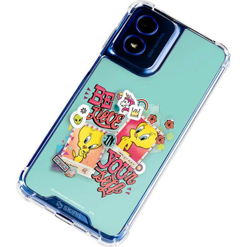Looney Tunes Tweety Bird Believe In Yourself Moto G 5G (2024) Clear Case