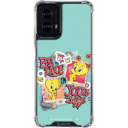 Looney Tunes Tweety Bird Believe In Yourself Moto G Power 5G (2024) Clear Case