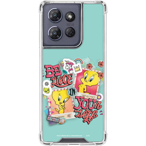 Looney Tunes Tweety Bird Believe In Yourself Moto G Power 5G (2025) Clear Case