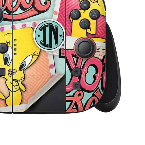 Looney Tunes Tweety Bird Believe In Yourself Nintendo Switch 2 (2025) Joy-Con Controller Skin