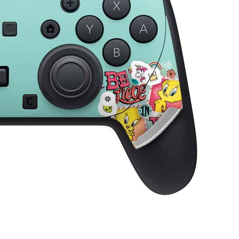 Looney Tunes Tweety Bird Believe In Yourself Nintendo Switch 2 (2025) Pro Controller Skin