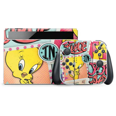 Looney Tunes Tweety Bird Believe In Yourself Nintendo Skins