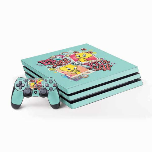 Looney Tunes Tweety Bird Believe In Yourself PS4 Pro Bundle Skin