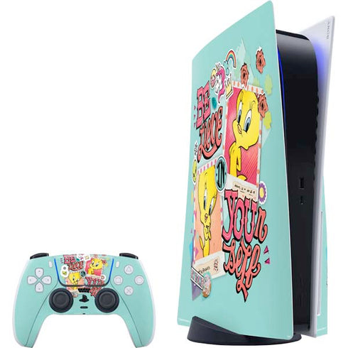 Looney Tunes Tweety Bird Believe In Yourself PlayStation PS5 Skins