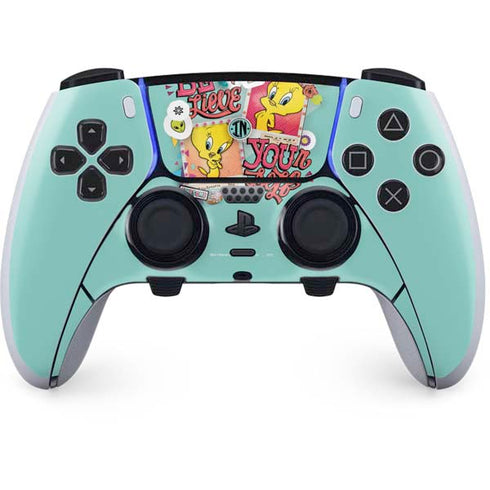 Looney Tunes Tweety Bird Believe In Yourself PS5 DualSense Edge Pro Controller Skin