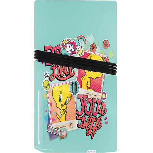 Looney Tunes Tweety Bird Believe In Yourself PS5 Pro Disk Console Skin