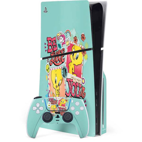 Looney Tunes Tweety Bird Believe In Yourself PlayStation PS5 Skins