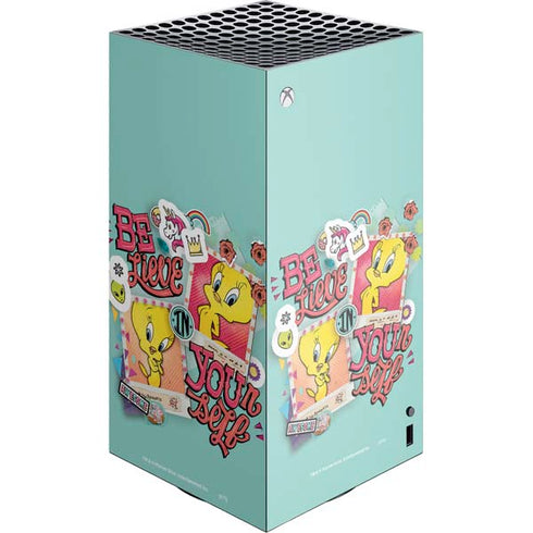Looney Tunes Tweety Bird Believe In Yourself XBox Series X Digital Edition Console Skin