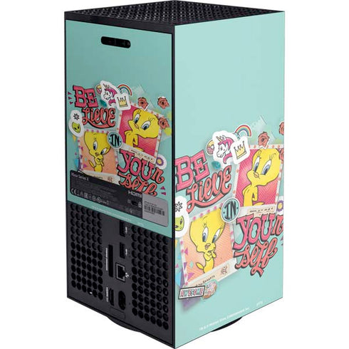 Looney Tunes Tweety Bird Believe In Yourself XBox Series X Digital Edition Console Skin