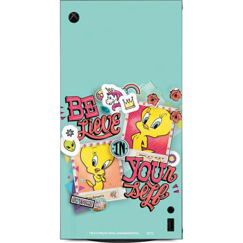 Looney Tunes Tweety Bird Believe In Yourself XBox Series X Digital Edition Console Skin