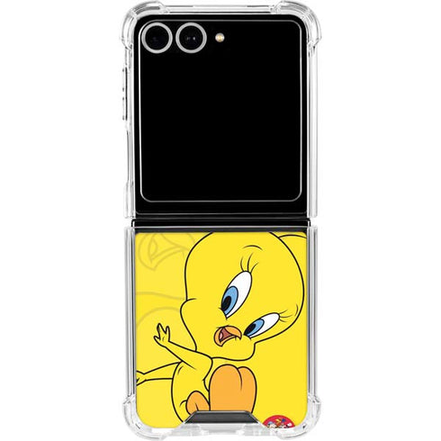 Looney Tunes Tweety Bird Double Galaxy Z Flip7 Clear Case