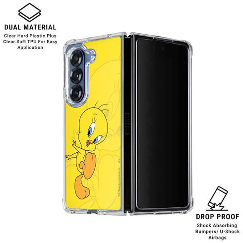 Looney Tunes Tweety Bird Double Galaxy Z Fold7 Clear Case