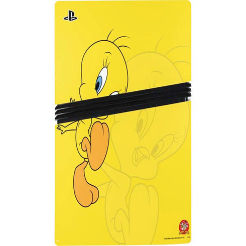 Looney Tunes Tweety Bird Double PS5 Pro Disk Console Skin