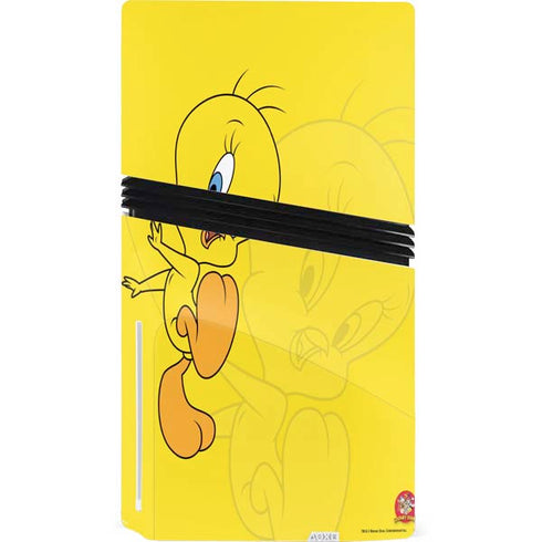 Looney Tunes Tweety Bird Double PS5 Pro Disk Console Skin