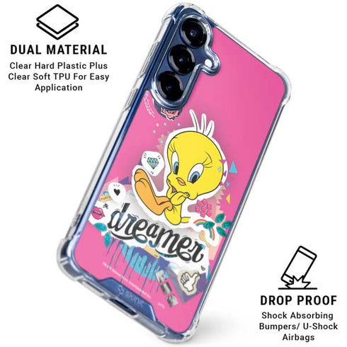 Looney Tunes Tweety Bird Dreamer Galaxy S25 Clear Case
