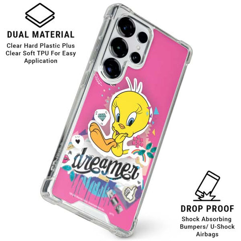 Looney Tunes Tweety Bird Dreamer Galaxy S25 Ultra Clear Case