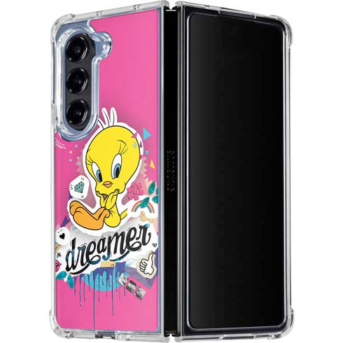 Looney Tunes Tweety Bird Dreamer Galaxy Z Fold5 5G Clear Case
