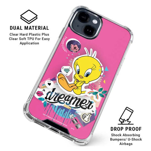 Looney Tunes Tweety Bird Dreamer iPhone 15 Clear Case