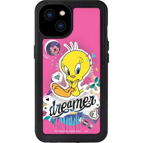 Looney Tunes Tweety Bird Dreamer iPhone 15 Plus Waterproof Case