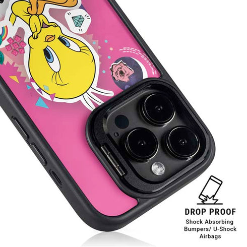 Looney Tunes Tweety Bird Dreamer iPhone 15 Pro Kickstand Case