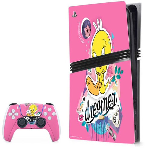 Looney Tunes Tweety Bird Dreamer PS5 Pro Bundle Skin