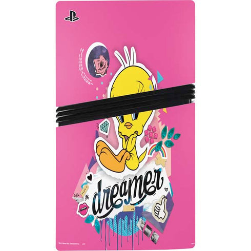Looney Tunes Tweety Bird Dreamer PS5 Pro Console Skin