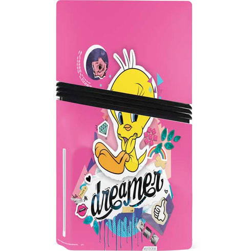 Looney Tunes Tweety Bird Dreamer PS5 Pro Disk Console Skin