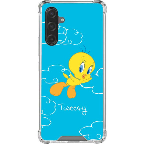 Looney Tunes Tweety Bird Flying Galaxy A17 Clear Case