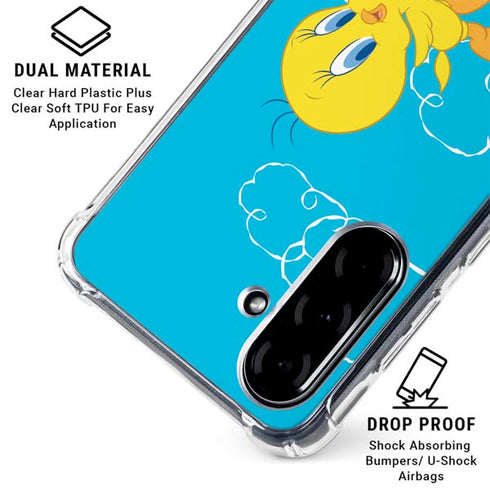 Looney Tunes Tweety Bird Flying Galaxy A36 5G Clear Case