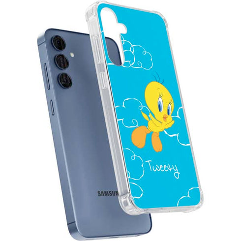Looney Tunes Tweety Bird Flying Galaxy A55 5G Clear Case