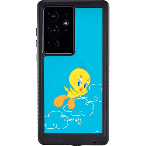 Looney Tunes Tweety Bird Flying Galaxy S24 Ultra Waterproof Case