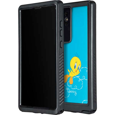 Looney Tunes Tweety Bird Flying Galaxy S24 Ultra Waterproof Case