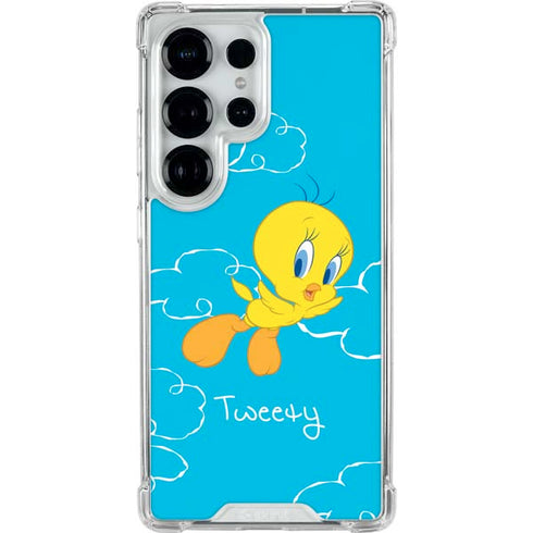 Looney Tunes Tweety Bird Flying Galaxy S26 Ultra Clear Case