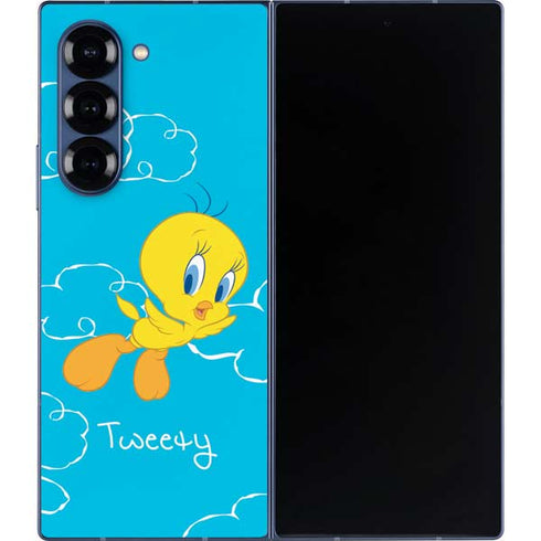 Looney Tunes Tweety Bird Flying Galaxy Z Fold6 Skin