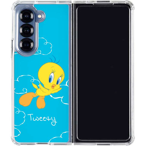 Looney Tunes Tweety Bird Flying Galaxy Z Fold7 Clear Case