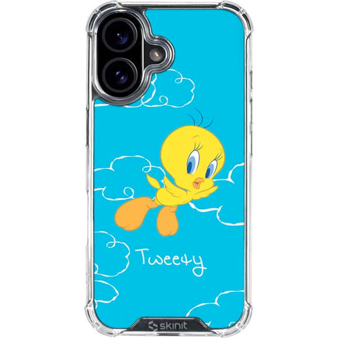 Looney Tunes Tweety Bird Flying iPhone 16 Clear Case