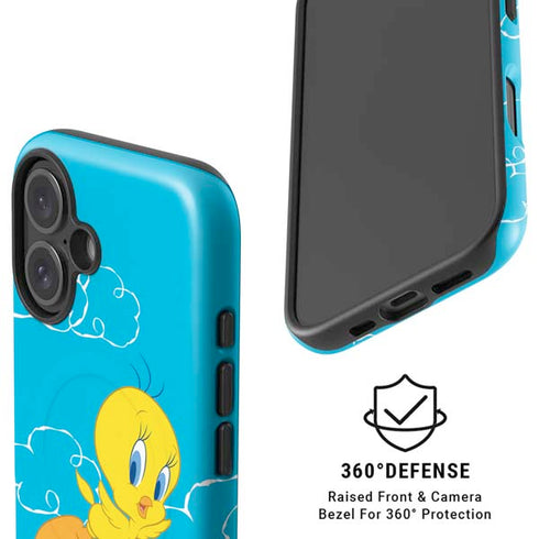 Looney Tunes Tweety Bird Flying iPhone 16 Plus Magsafe Impact Case