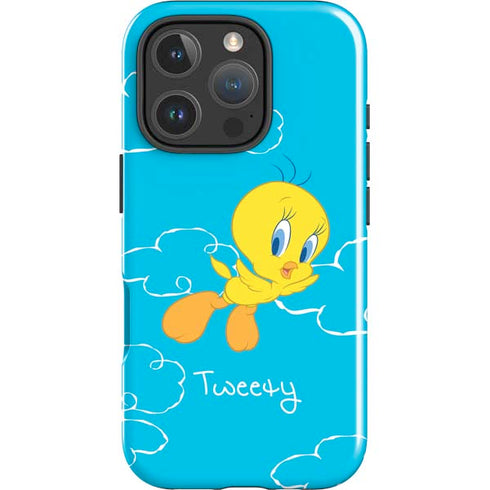 Looney Tunes Tweety Bird Flying iPhone 16 Pro Max Impact Case