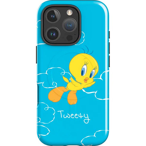 Looney Tunes Tweety Bird Flying iPhone 16 Pro Max Magsafe Impact Case