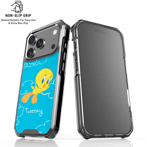 Looney Tunes Tweety Bird Flying iPhone 17 Pro Clear Case