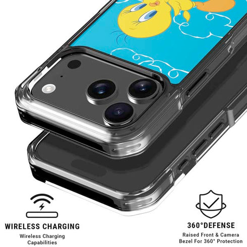 Looney Tunes Tweety Bird Flying iPhone 18 Pro Clear Case