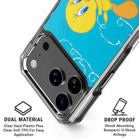 Looney Tunes Tweety Bird Flying iPhone 18 Pro Clear Case