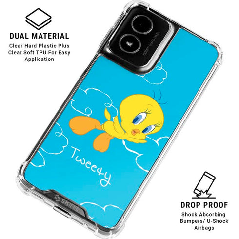 Looney Tunes Tweety Bird Flying Moto G Power 5G (2024) Clear Case