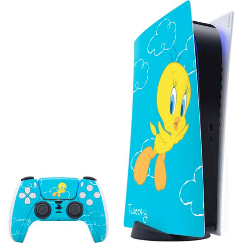 Looney Tunes Tweety Bird Flying PlayStation PS5 Skins