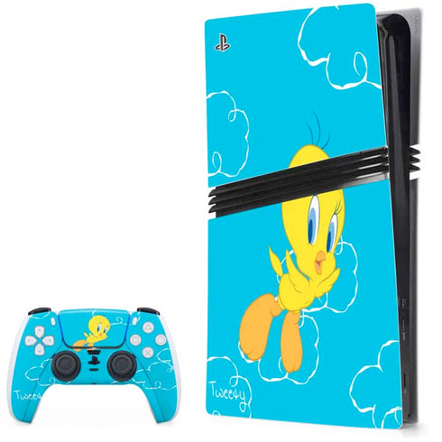 Looney Tunes Tweety Bird Flying PS5 Pro Bundle Skin