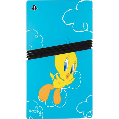 Looney Tunes Tweety Bird Flying PS5 Pro Console Skin