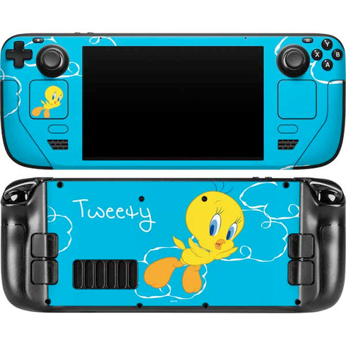 Looney Tunes Tweety Bird Flying Steam Deck Handheld Gaming Computer OLED Skin