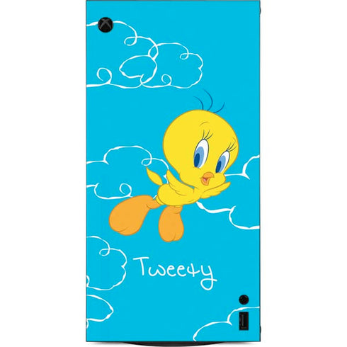 Looney Tunes Tweety Bird Flying XBox Series X Digital Edition Console Skin