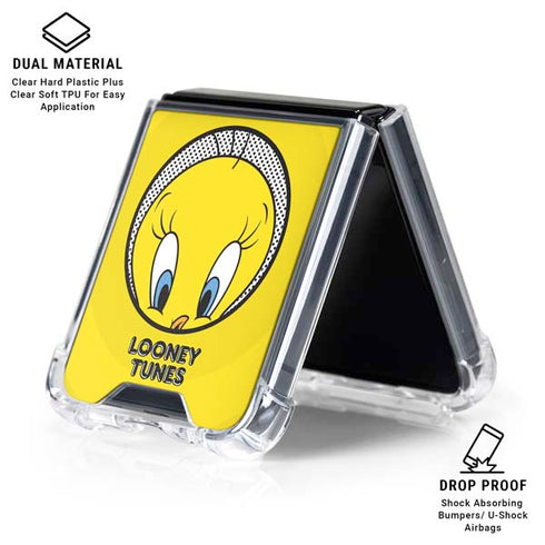 Looney Tunes Tweety Bird Full Galaxy Z Flip6 Clear Case