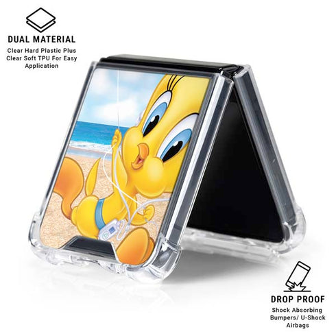 Looney Tunes Tweety Bird Ipod Galaxy Z Flip6 Clear Case
